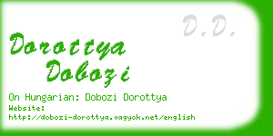 dorottya dobozi business card